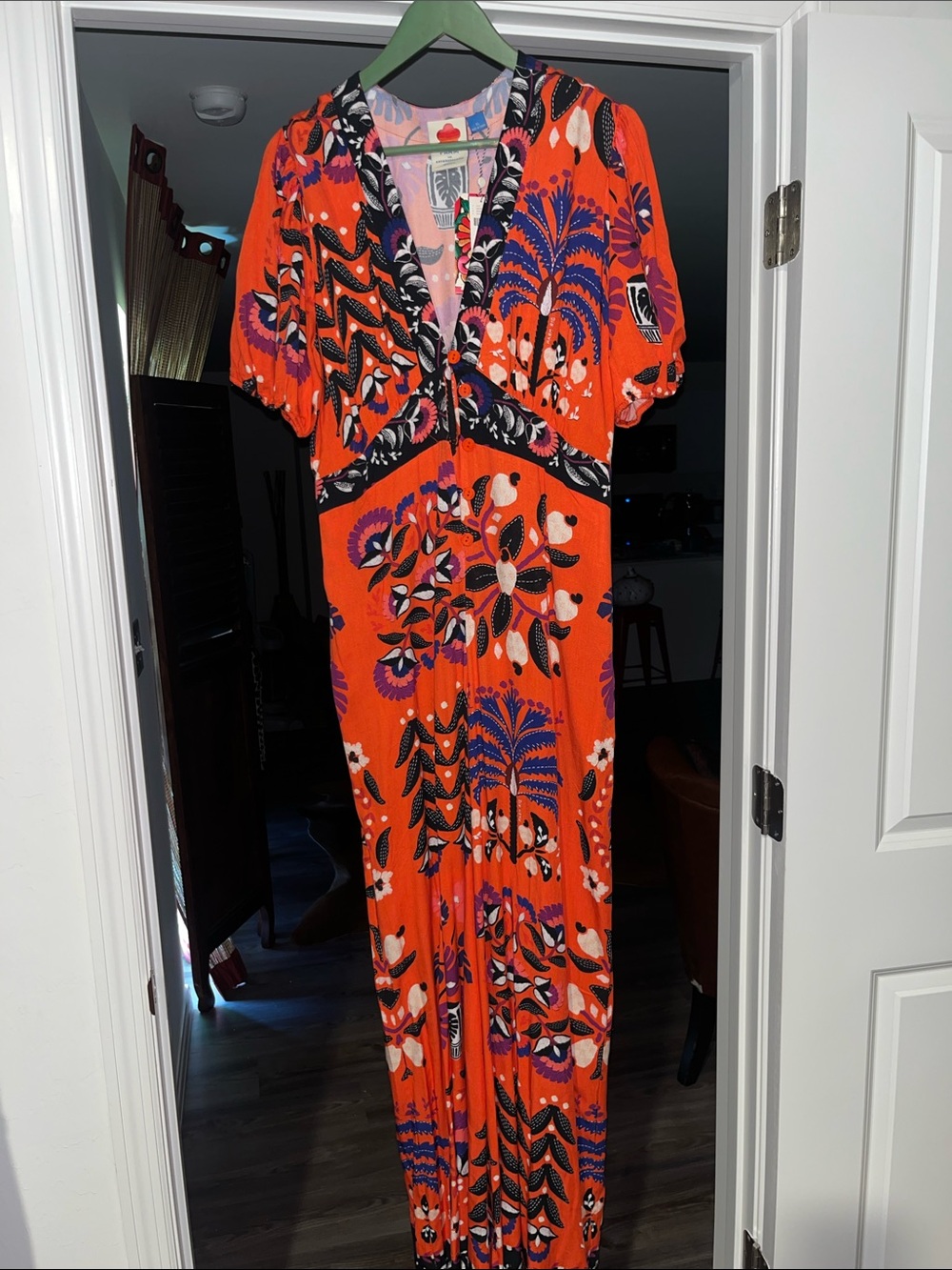 Farm Rio Vibrant Orange Jumpsuit